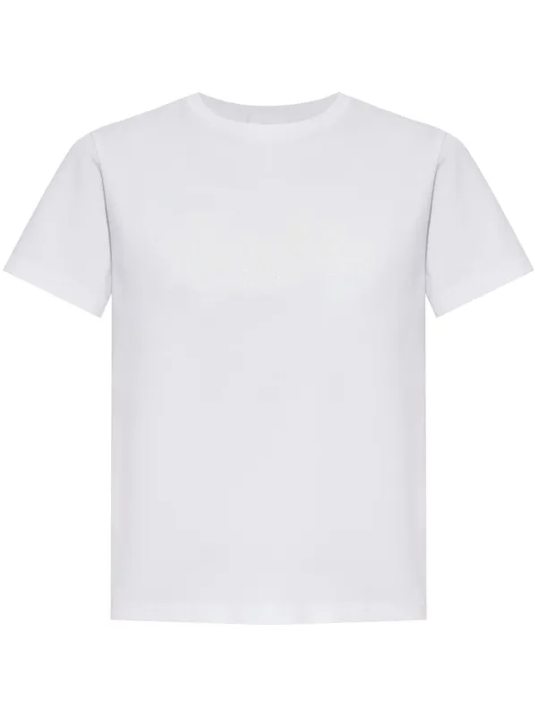 Moncler Logo-embroidered T-shirt in White