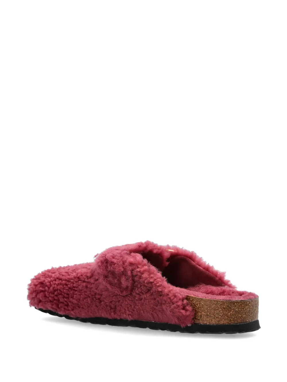 Birkenstock Boston lammy slippers Roze