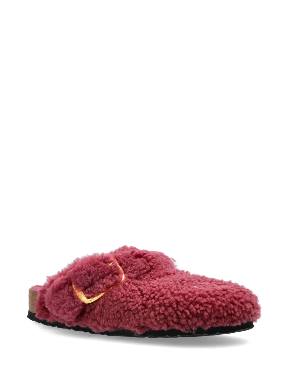 Birkenstock Boston lammy slippers - Roze