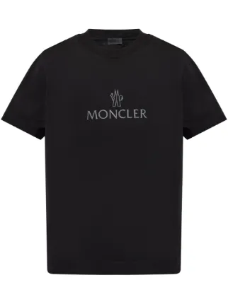 Moncler ブラック Tシャツ XS 美品　黒 Moncler ロゴ Tシャツ | ブラック | FARFETCH JP