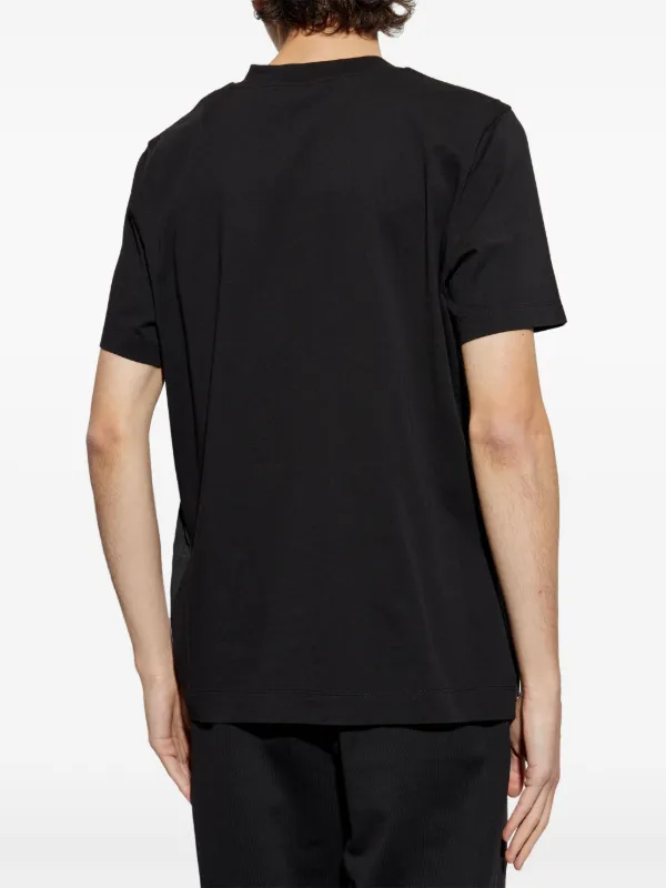 Moncler Logo Cotton T-shirt | Black | FARFETCH