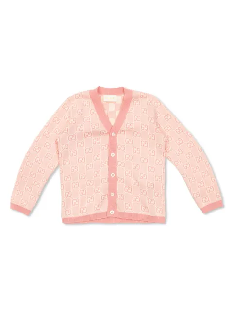Gucci Kids Cardigan GG de algodão