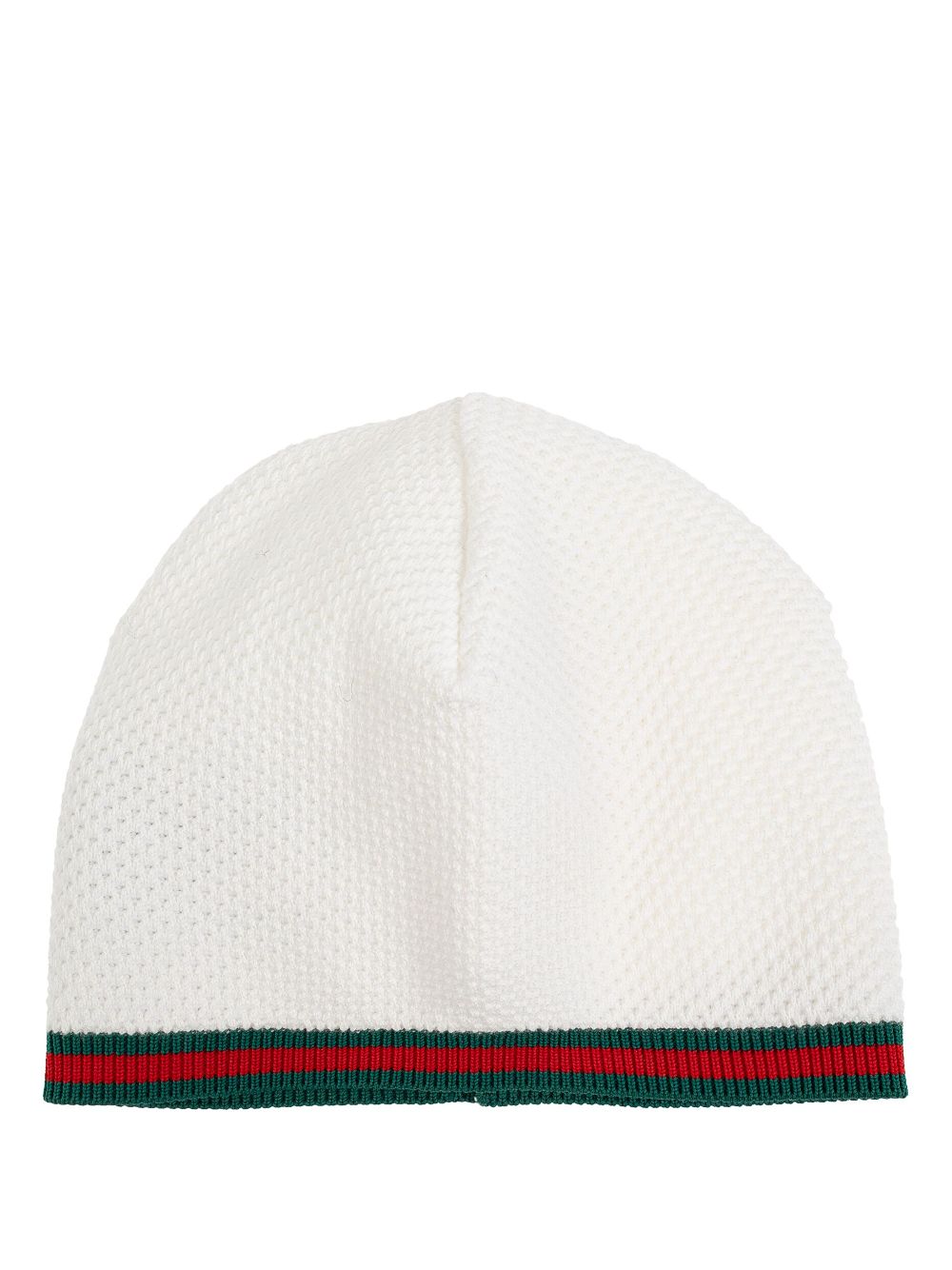 Gucci Kids Web-trim beanie - White