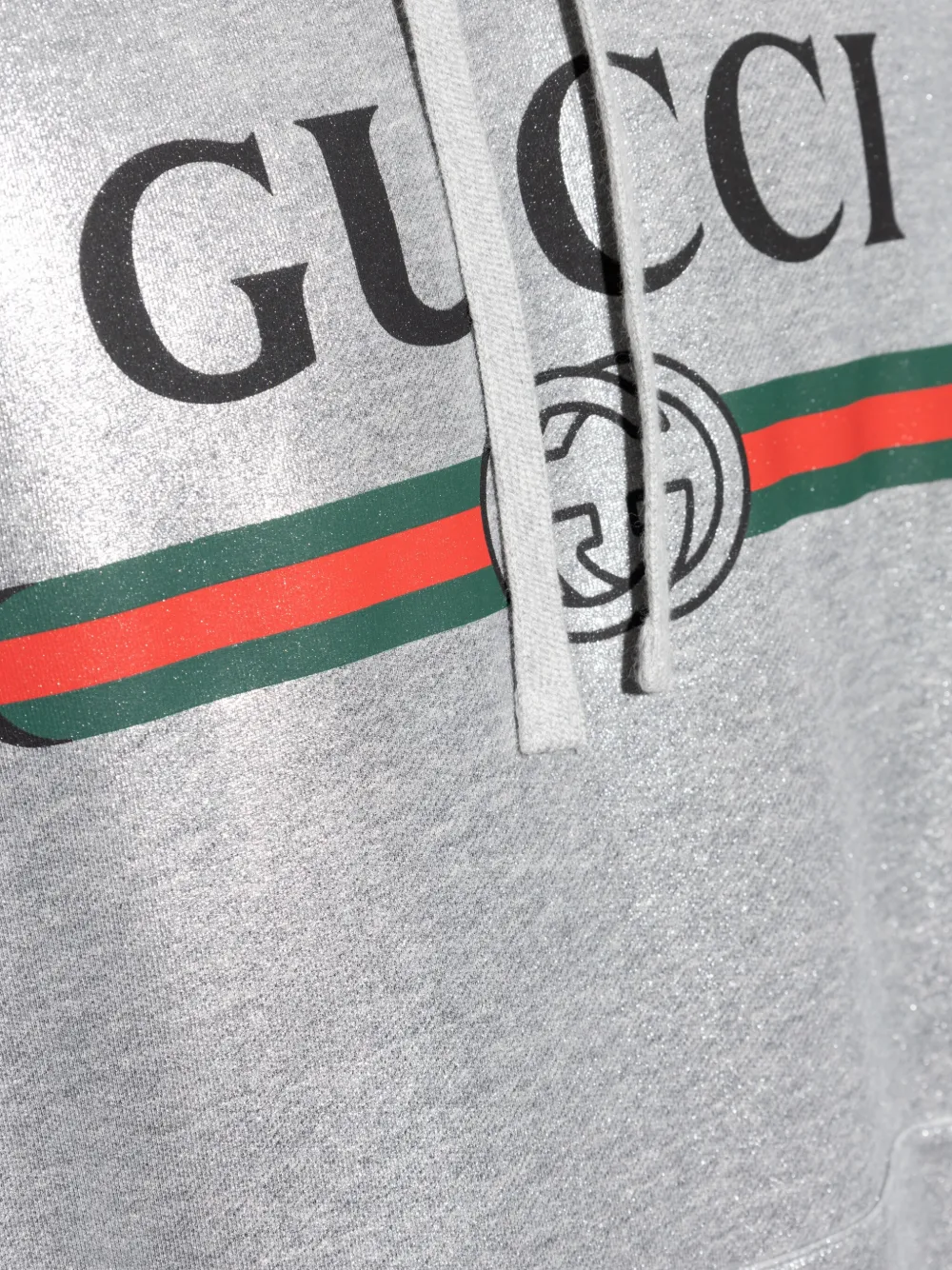 Gucci Katoenen hoodie met logoprint Zilver