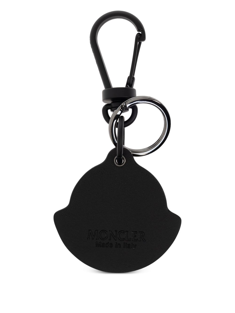 Moncler logo-embossed keyring - Black