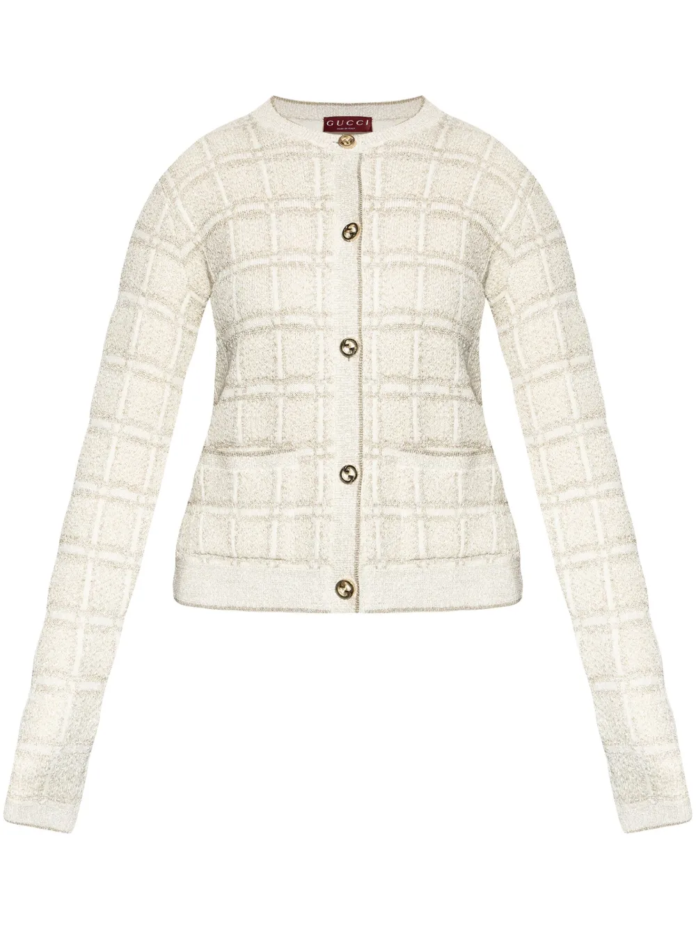 Gucci Lamé vest met jacquard-patroon Beige