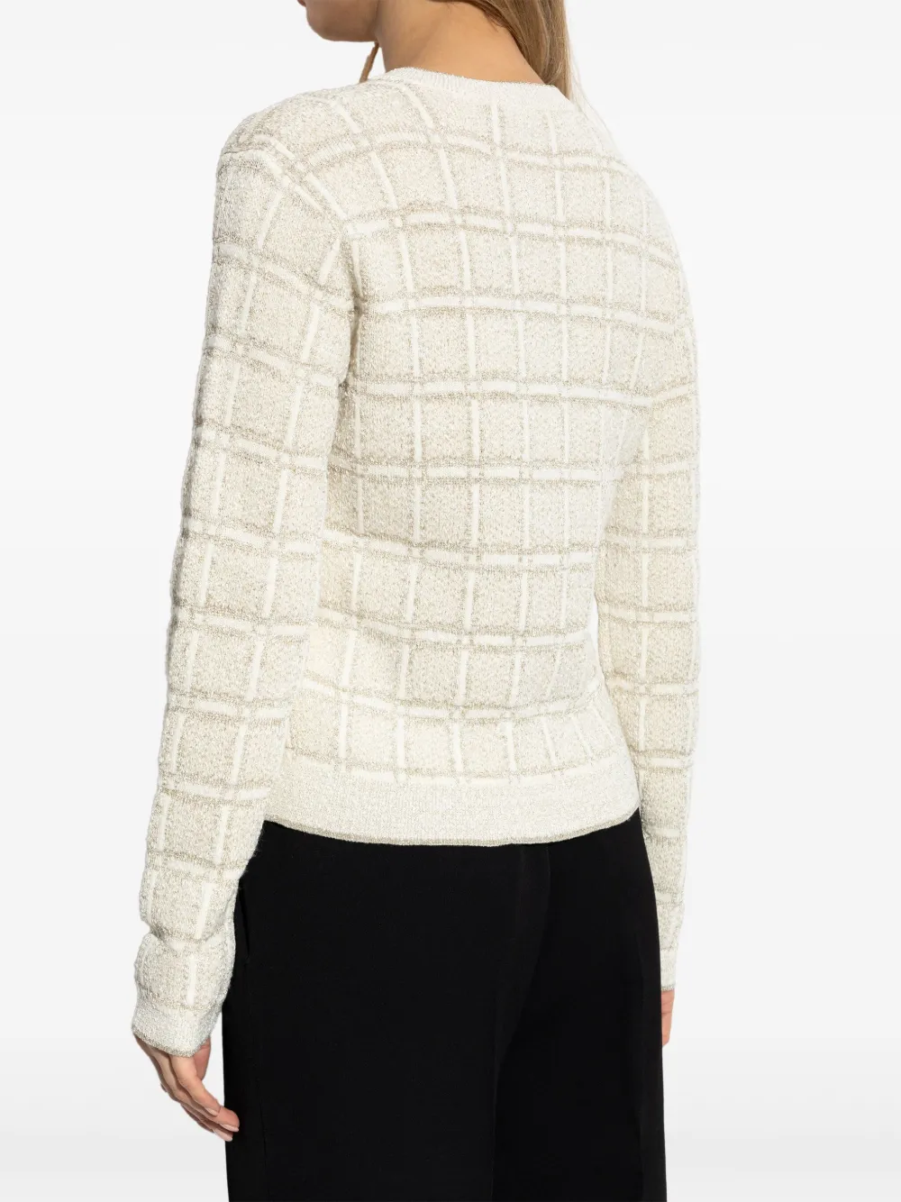 Gucci Lamé vest met jacquard-patroon Beige
