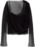 Cult Gaia sheer blouse - Black