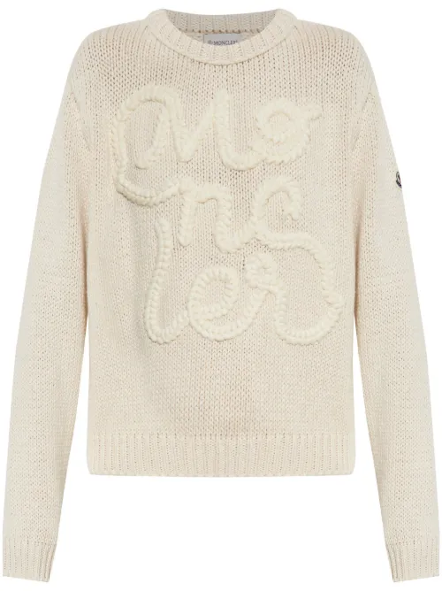 Sweat en coton à logo brodé - Moncler - Modalova