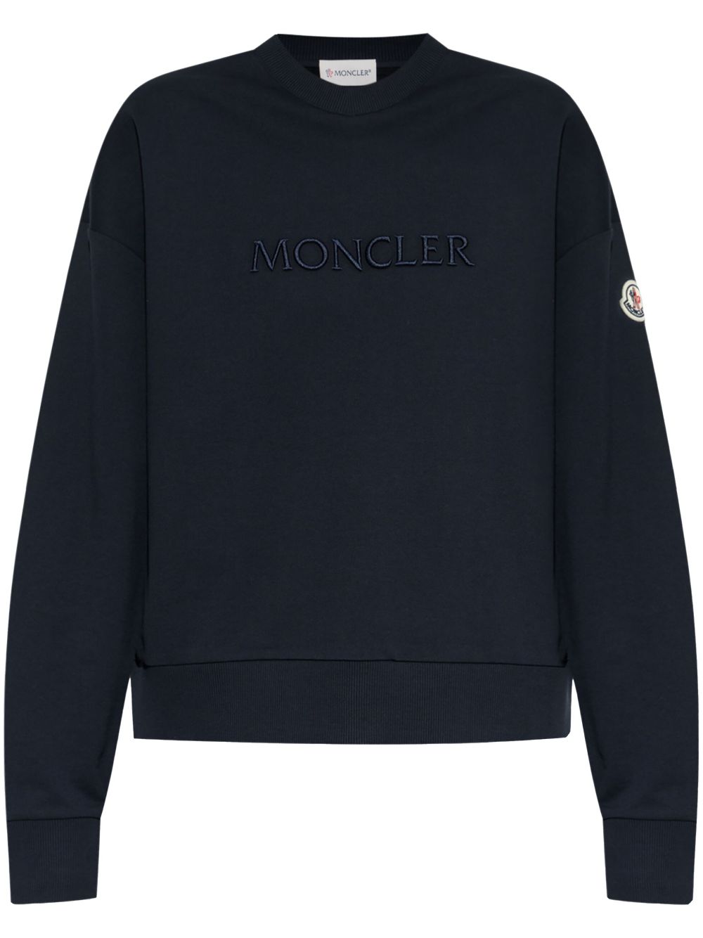 Moncler logo-embroidered sweatshirt - Blue