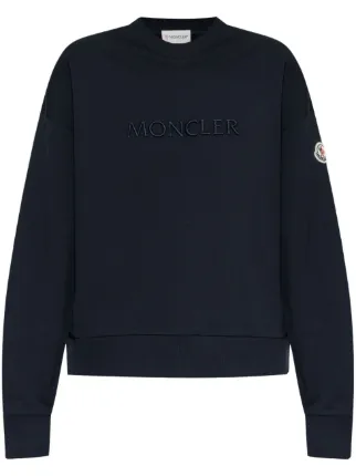Moncler logo-embroidered Sweatshirt | Blue | FARFETCH