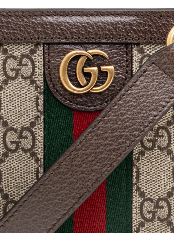 【関税&送料込】Gucci Ophidia Mini Shoulder Bag GUCCI Ophidia mini leather-trimmed printed coated cotton