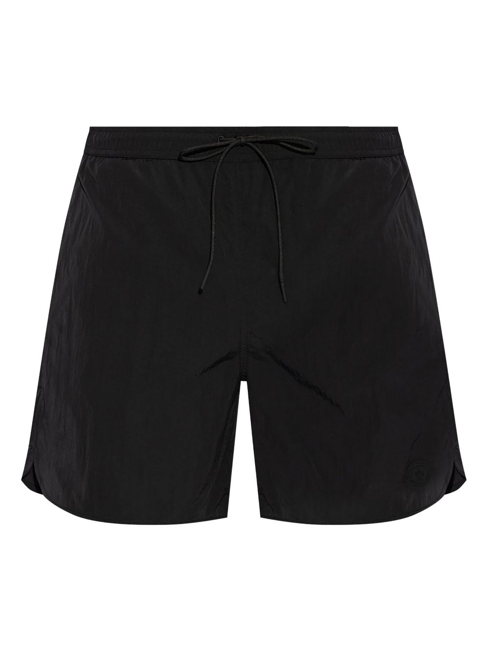 Moncler crinkled-finish swim shorts - Black