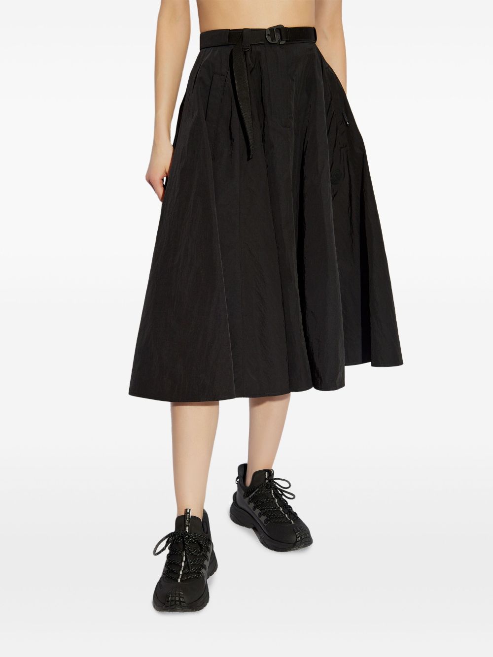 Moncler belted midi skirt - Zwart