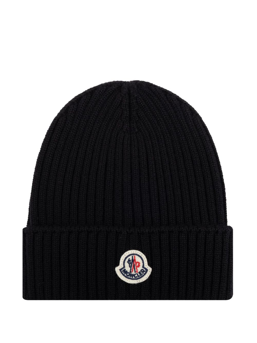 Moncler Enfant logo beanie hat - Black