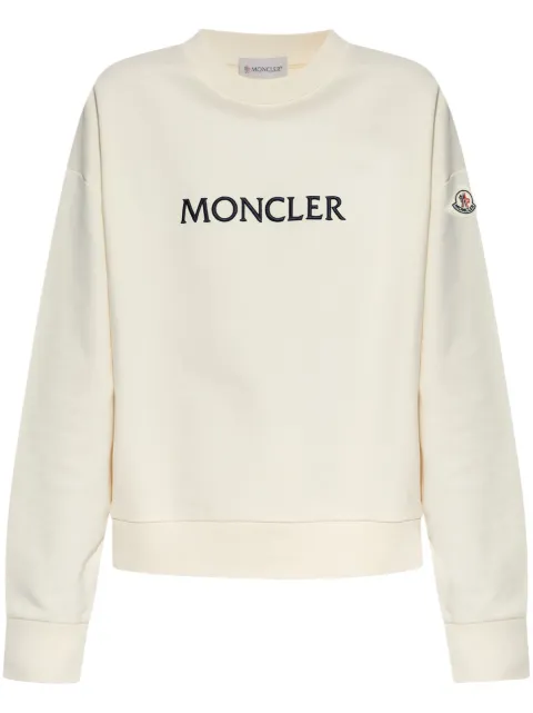 Moncler logo-embroidered cotton sweatshirt