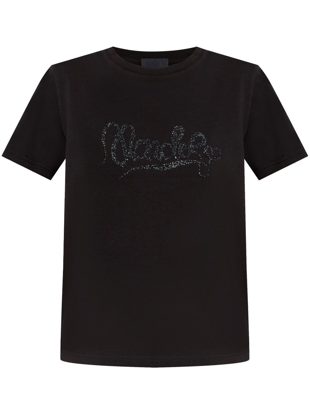 Moncler glitter-logo T-shirt – Black