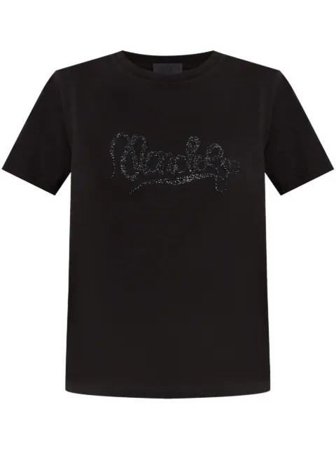 Moncler t-shirt à logo pailleté