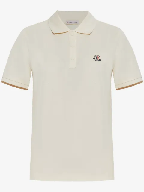 Moncler logo-patch piqué polo shirt