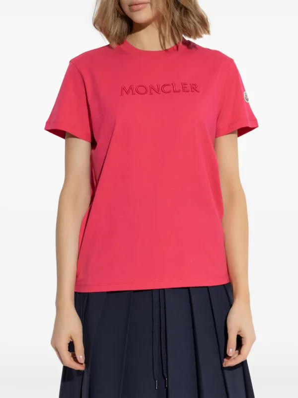 MONCLER ピンク ロゴ Tシャツ Moncler ロゴ Tシャツ | ピンク