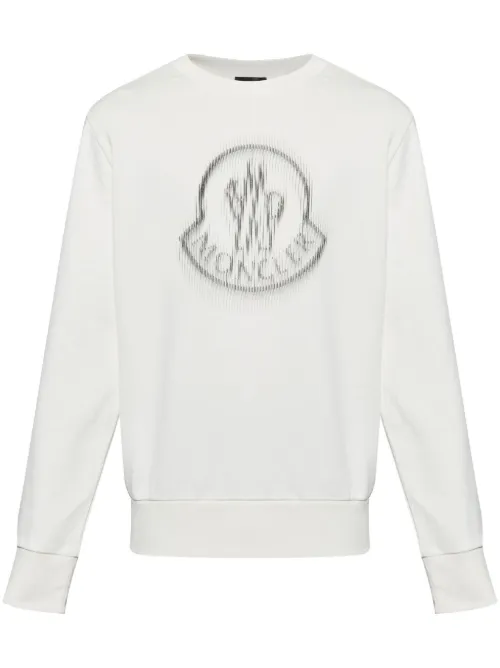 Sweat à logo flouté - Moncler - Modalova