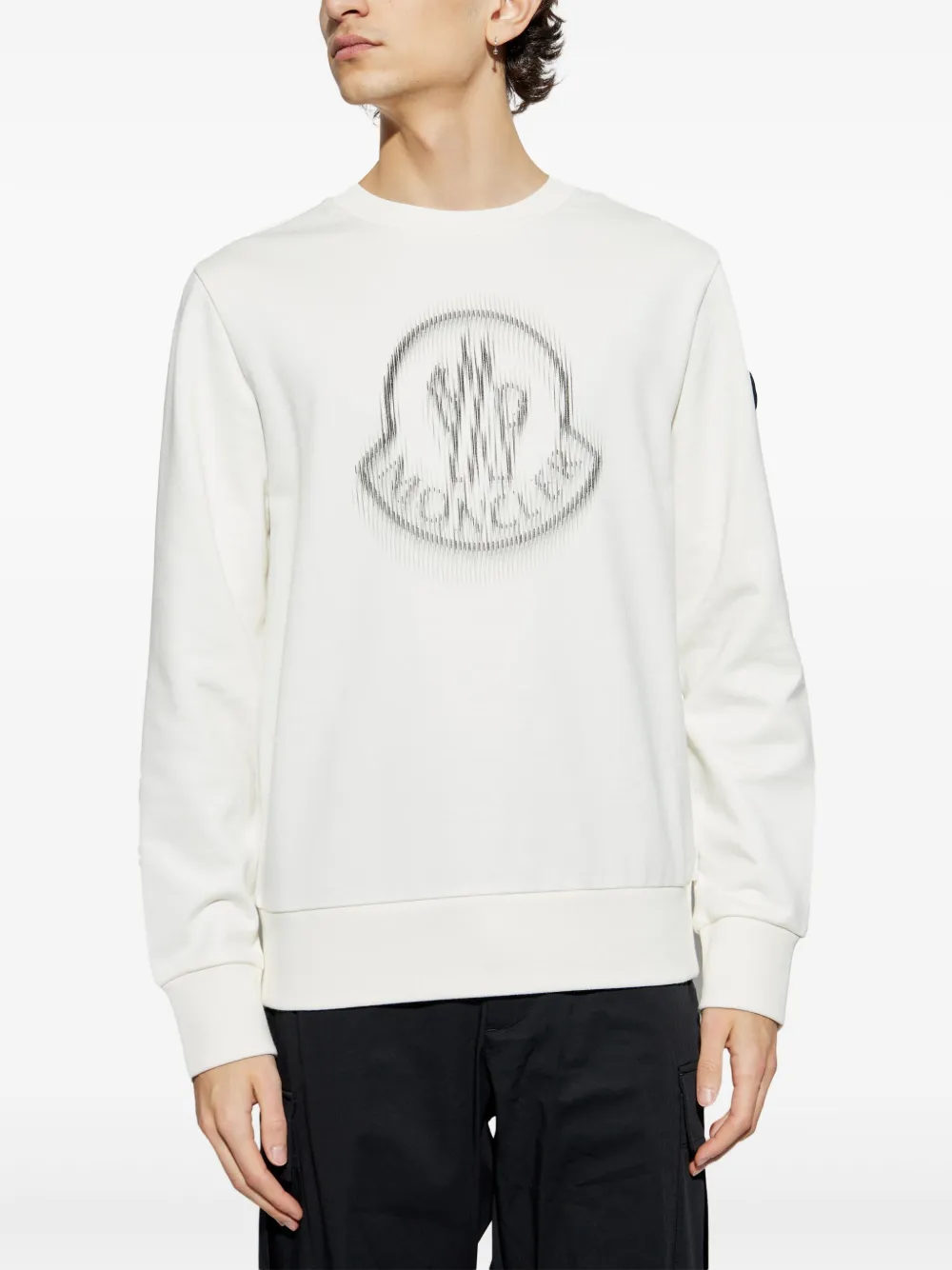 Moncler Sweater met logo Beige