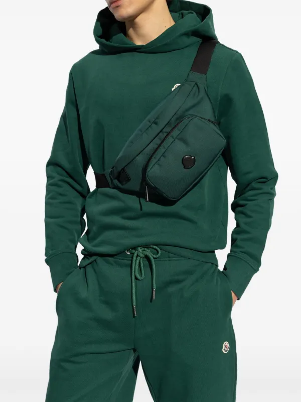 【送料&関税込】Moncler Logo Patch Belt Bag Moncler logo-patch Belt Bag | Green | FARFETCH