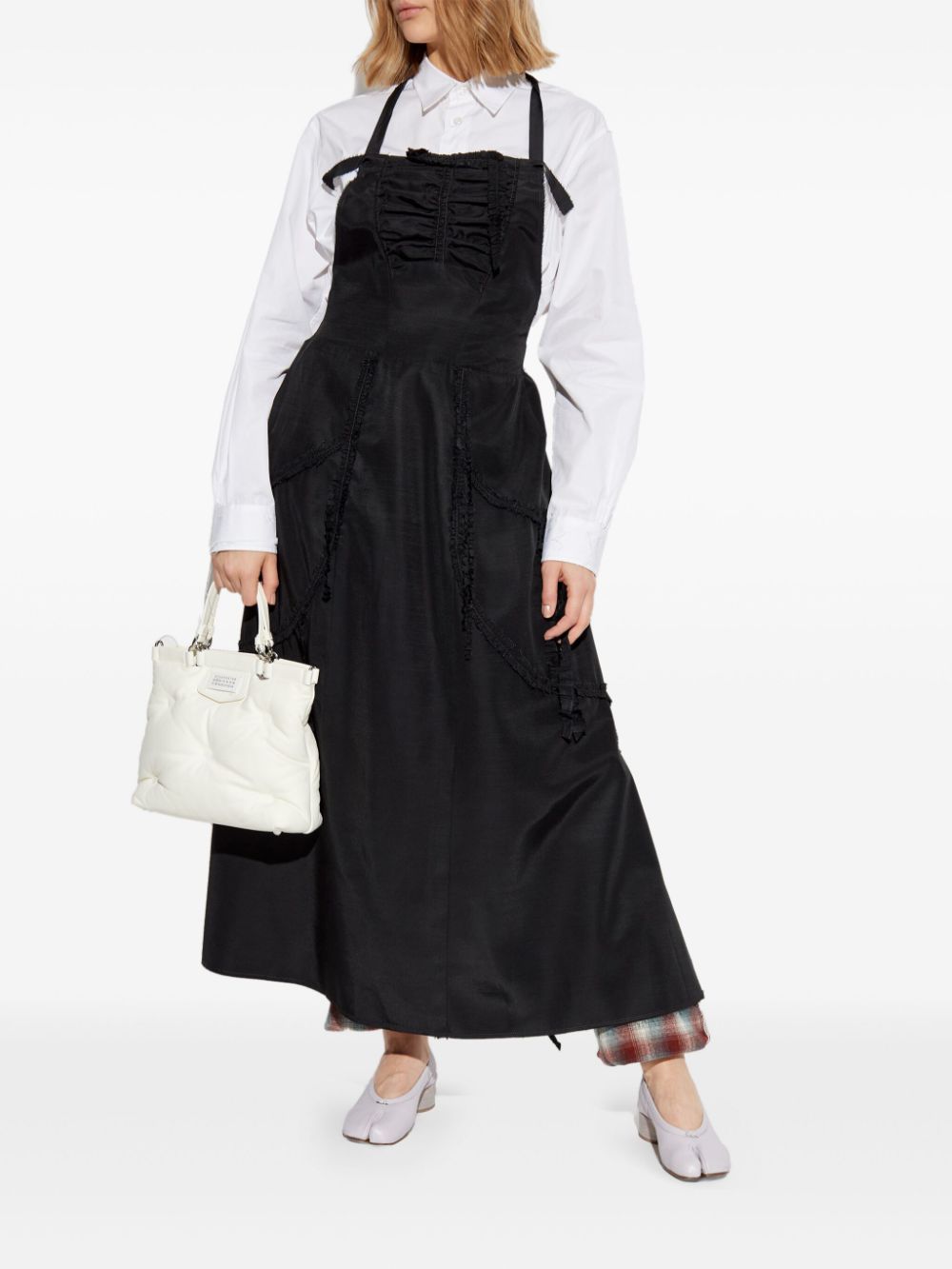 Maison Margiela ruffled apron top - Black