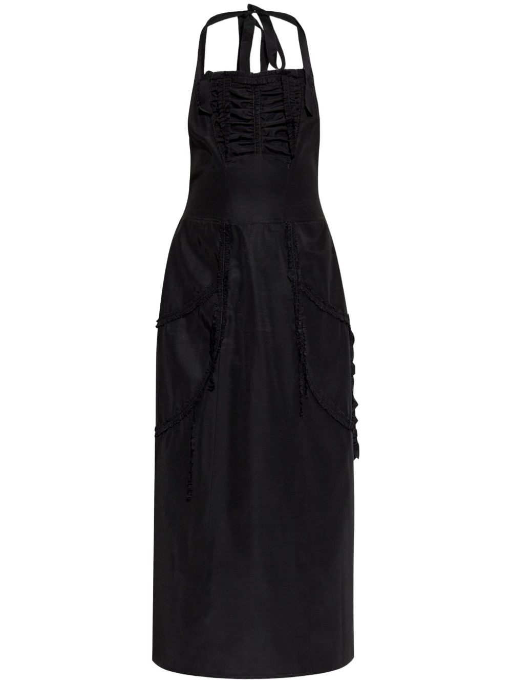 Maison Margiela ruffled apron top - Black