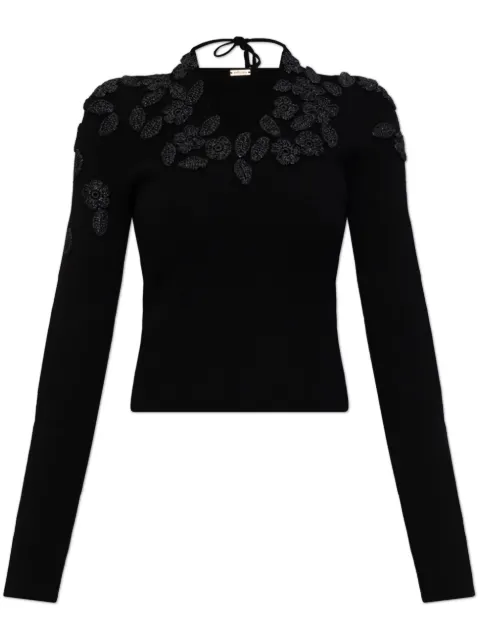 Cult Gaia floral-embroidered top 