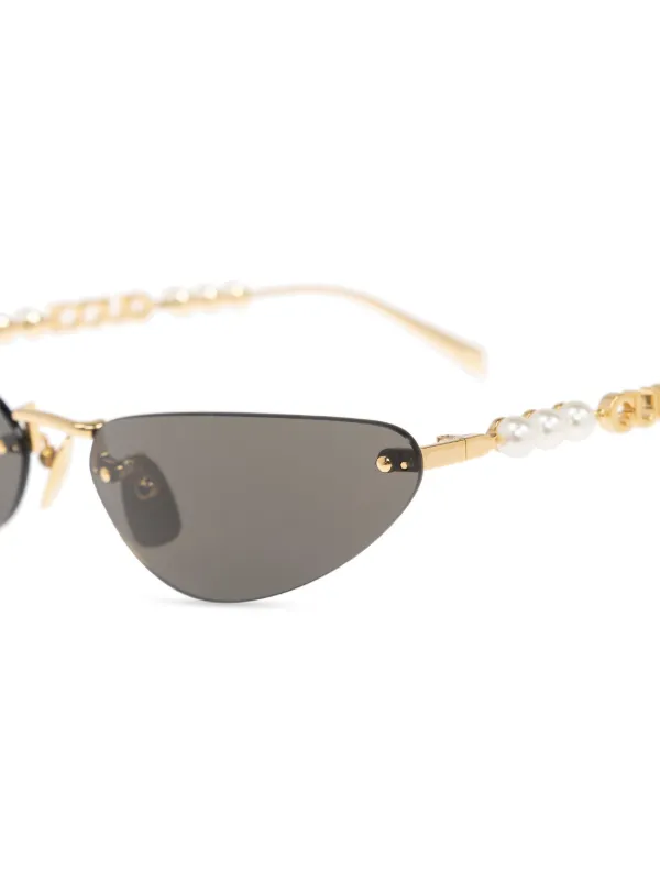 GUCCI EYEWEAR キャットアイ ゴールドトーン サングラス Gucci Eyewear キャットアイ サングラス | ゴールドトーン