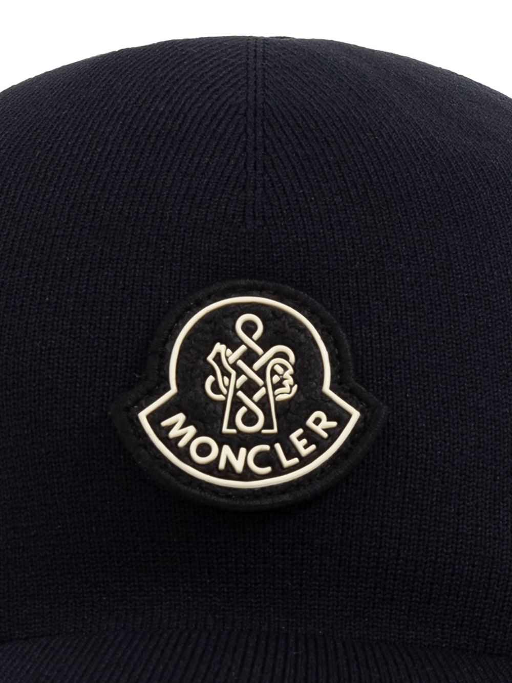 Moncler logo-appliqué cap - Zwart