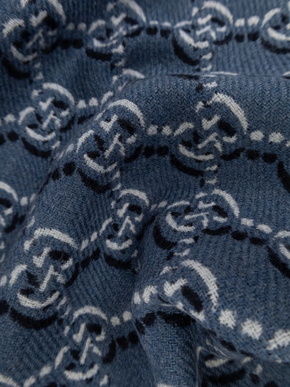 Gucci GG Shadow wollen sjaal Blauw