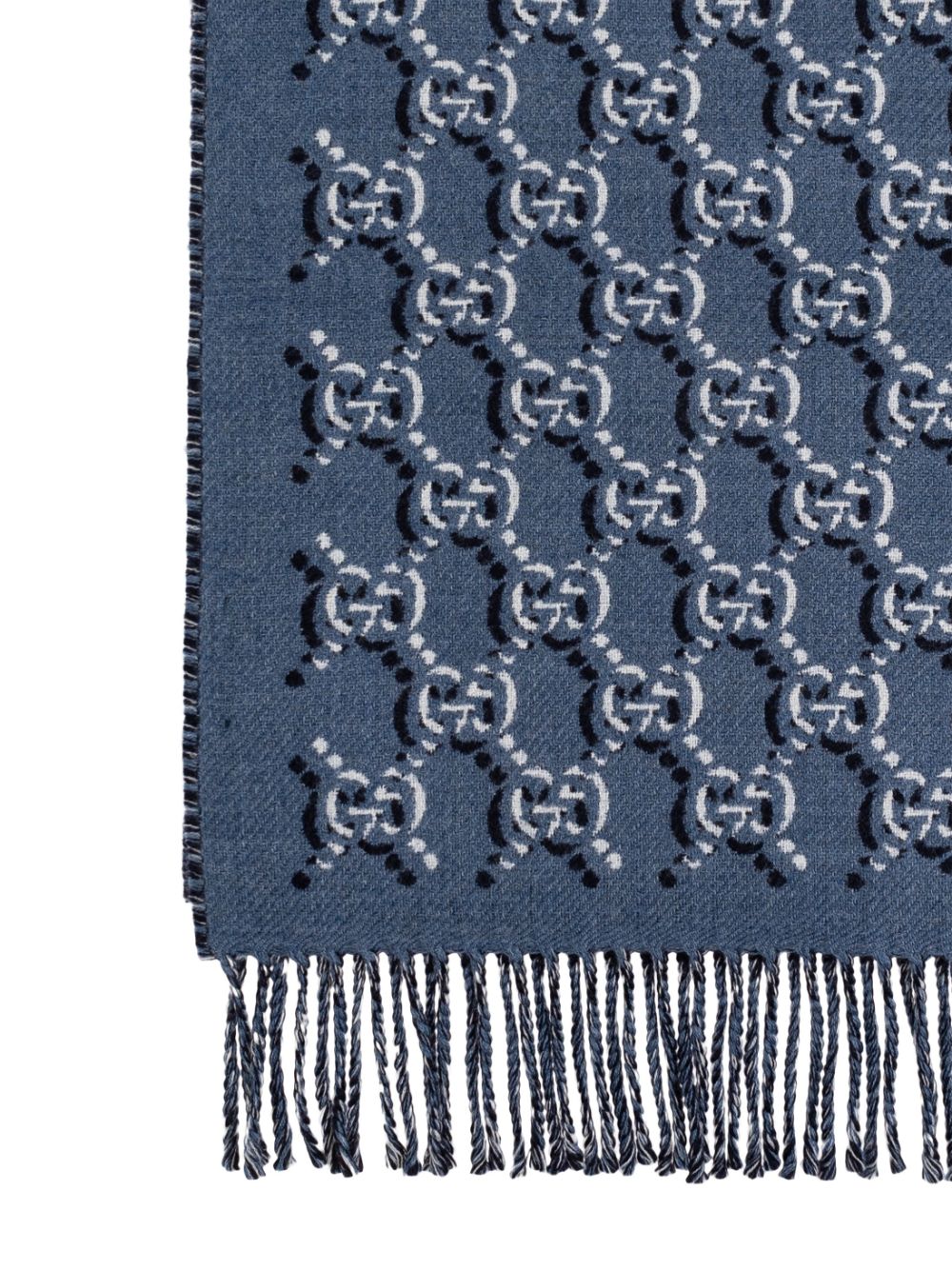 Gucci GG Shadow wool scarf - Blauw