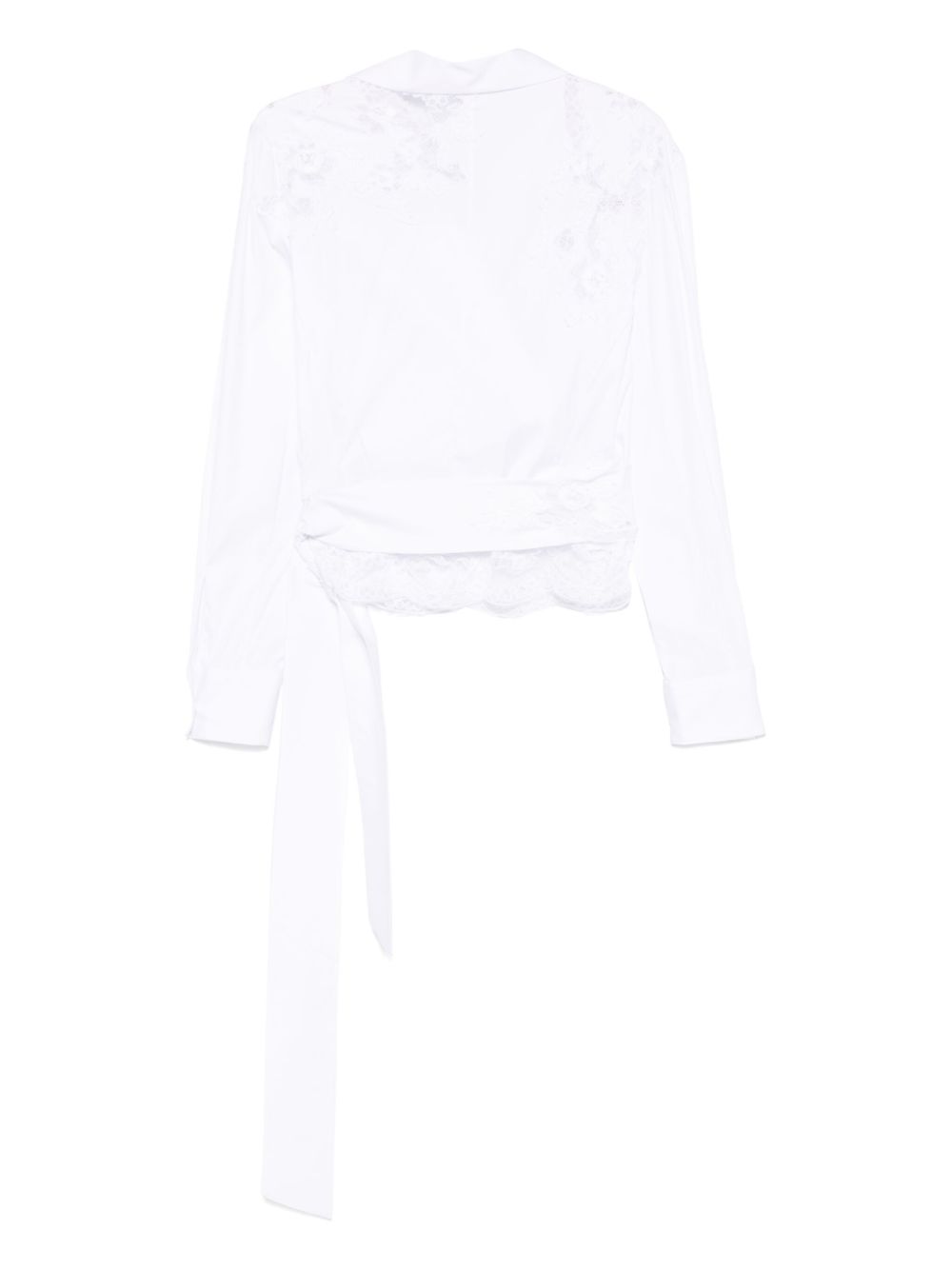 Ermanno Scervino blouse met kant - Wit