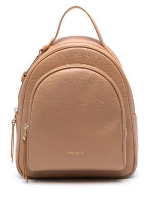 【COCCINELLE】グレインレザーのドリアンバックパック Coccinelle レザー バックパック | ブラック | FARFETCH JP