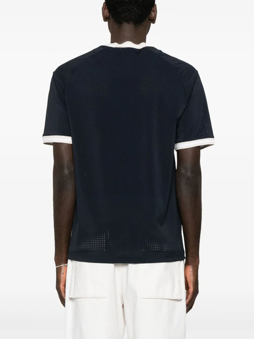 Eleventy Jersey top met V-hals Blauw