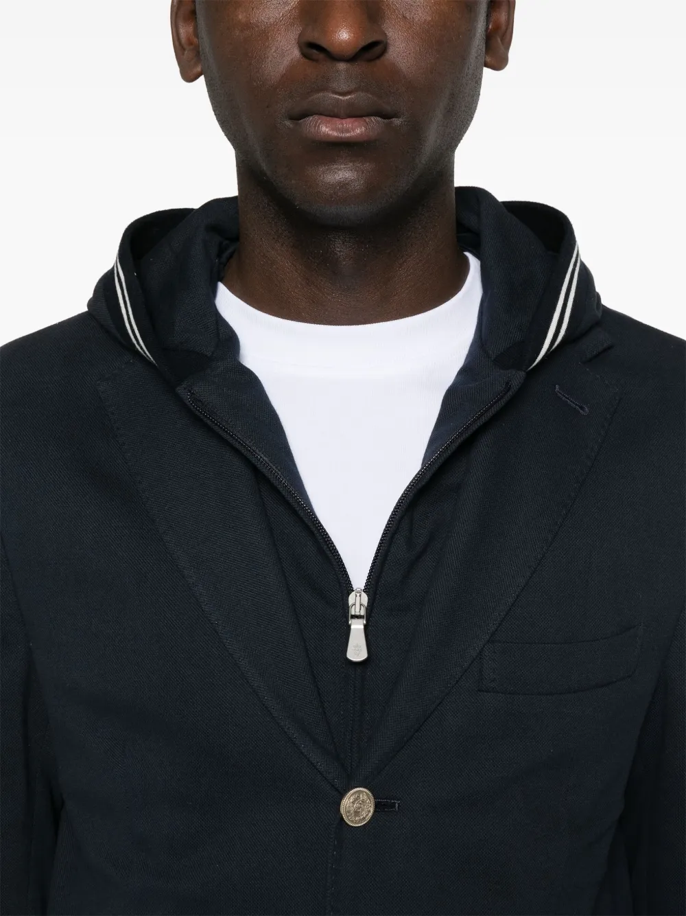 Eleventy Blazer met enkele rij knopen Blauw