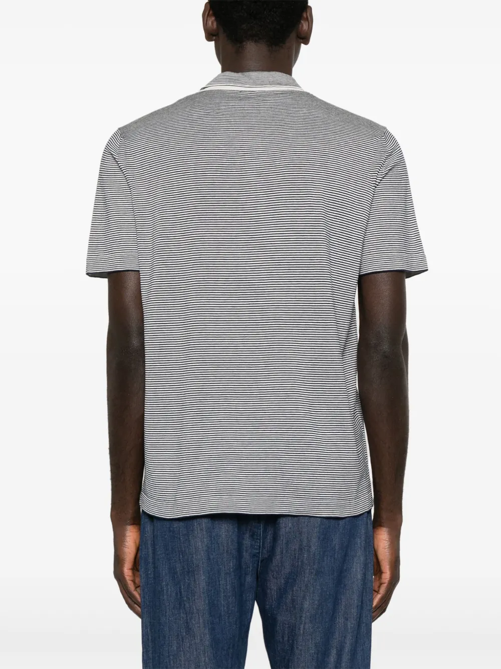 Eleventy Gestreept poloshirt Blauw