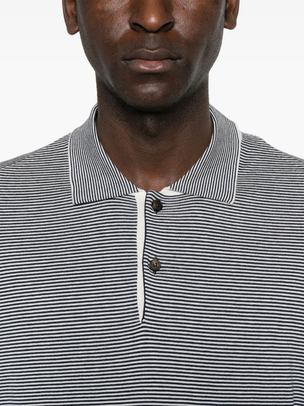 Eleventy Gestreept poloshirt Blauw