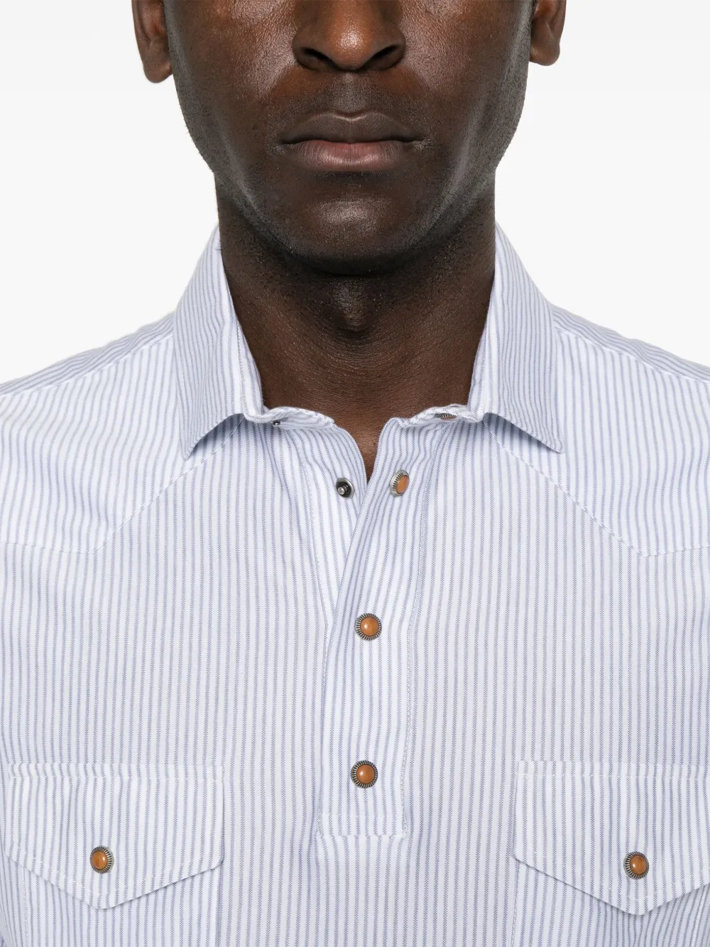 Eleventy Gestreept poloshirt Blauw