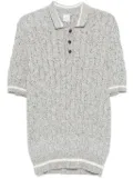 Eleventy cable-knit polo shirt - White