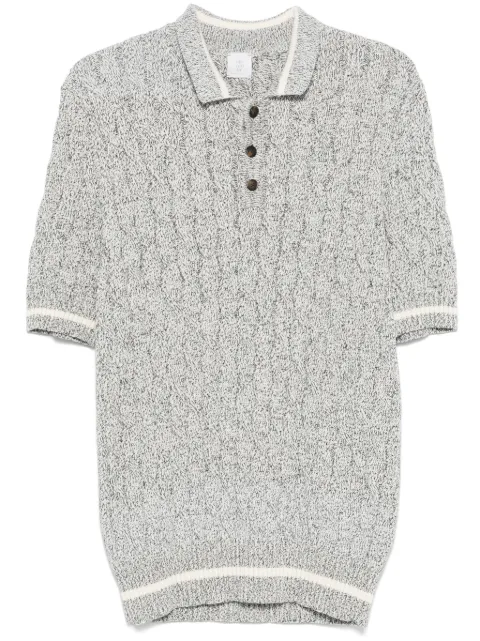 Eleventy cable-knit polo shirt