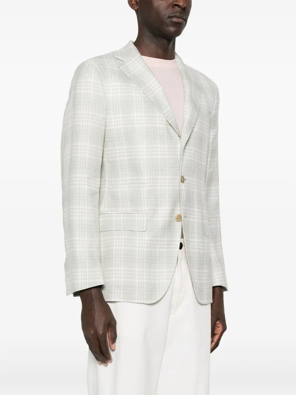 Eleventy Blazer met enkele rij knopen Groen