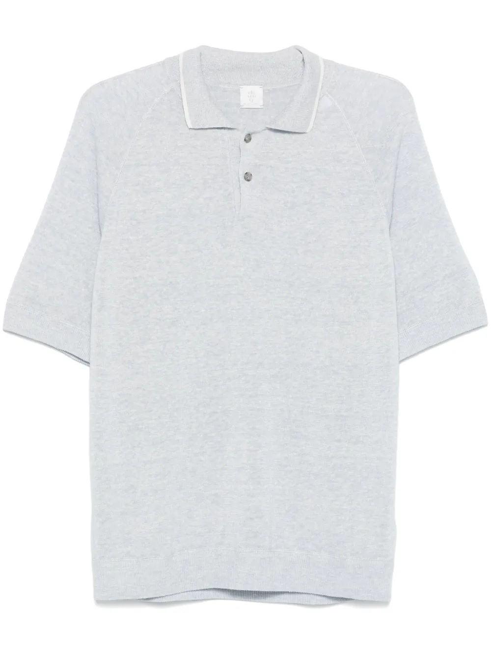 Eleventy playera tipo polo con efecto melange | azul | Image 1