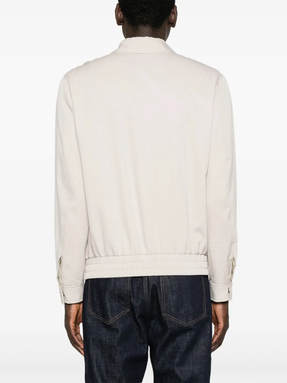 Eleventy Zijden jack Beige