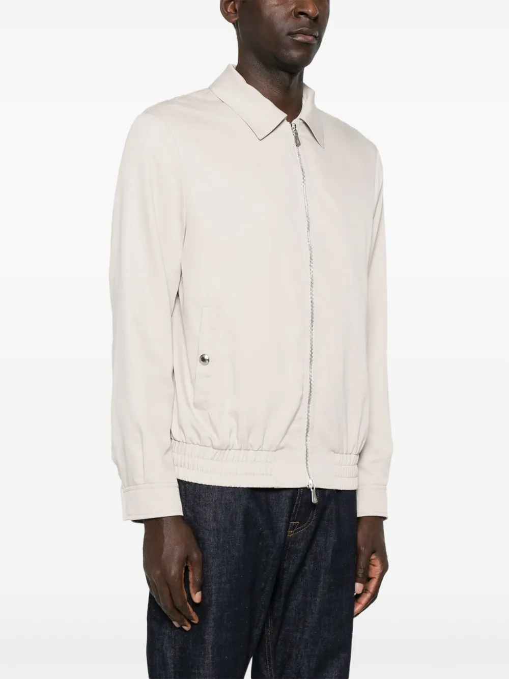 Eleventy Zijden jack Beige