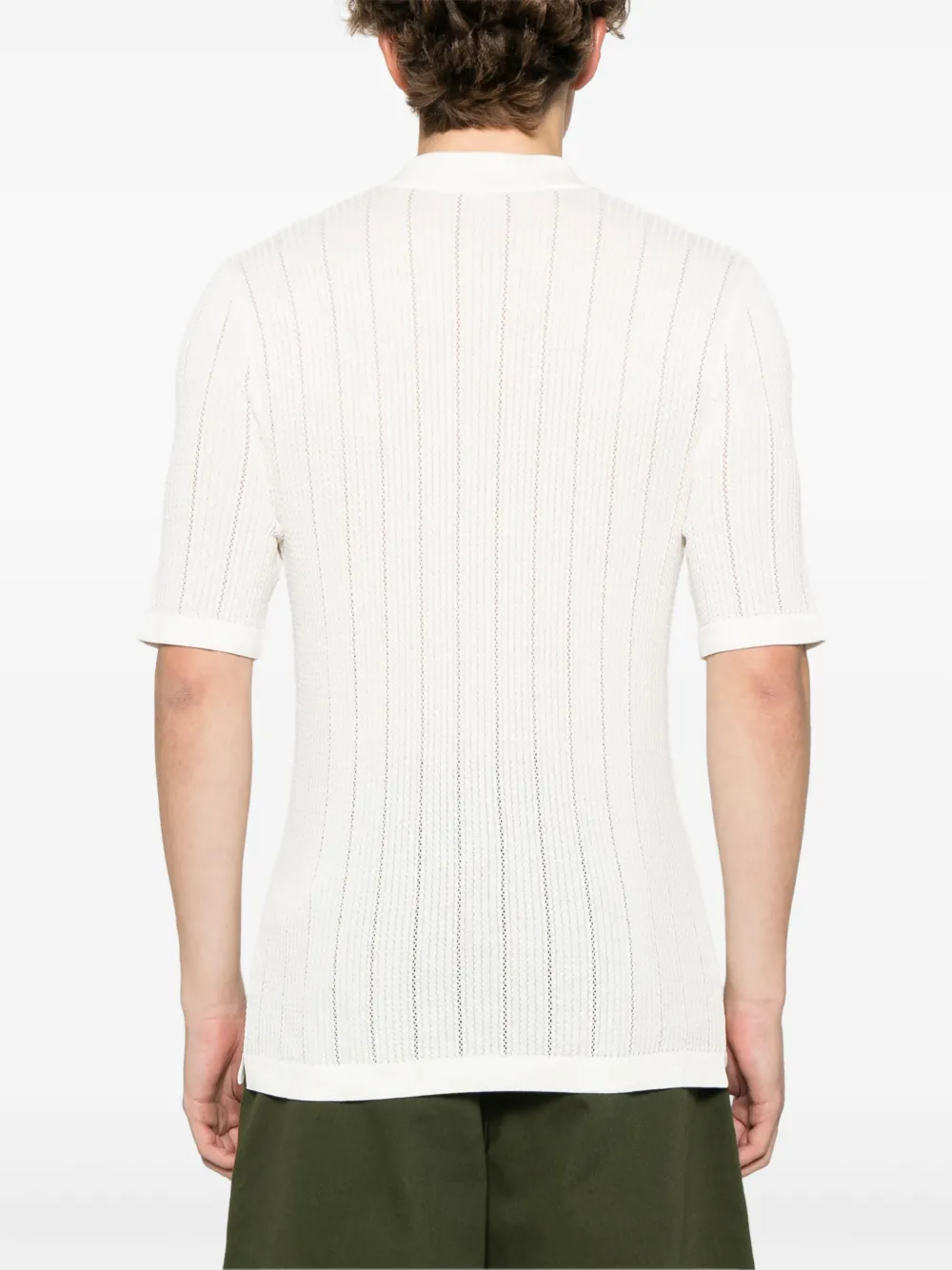 Eleventy Gebreid overhemd Beige