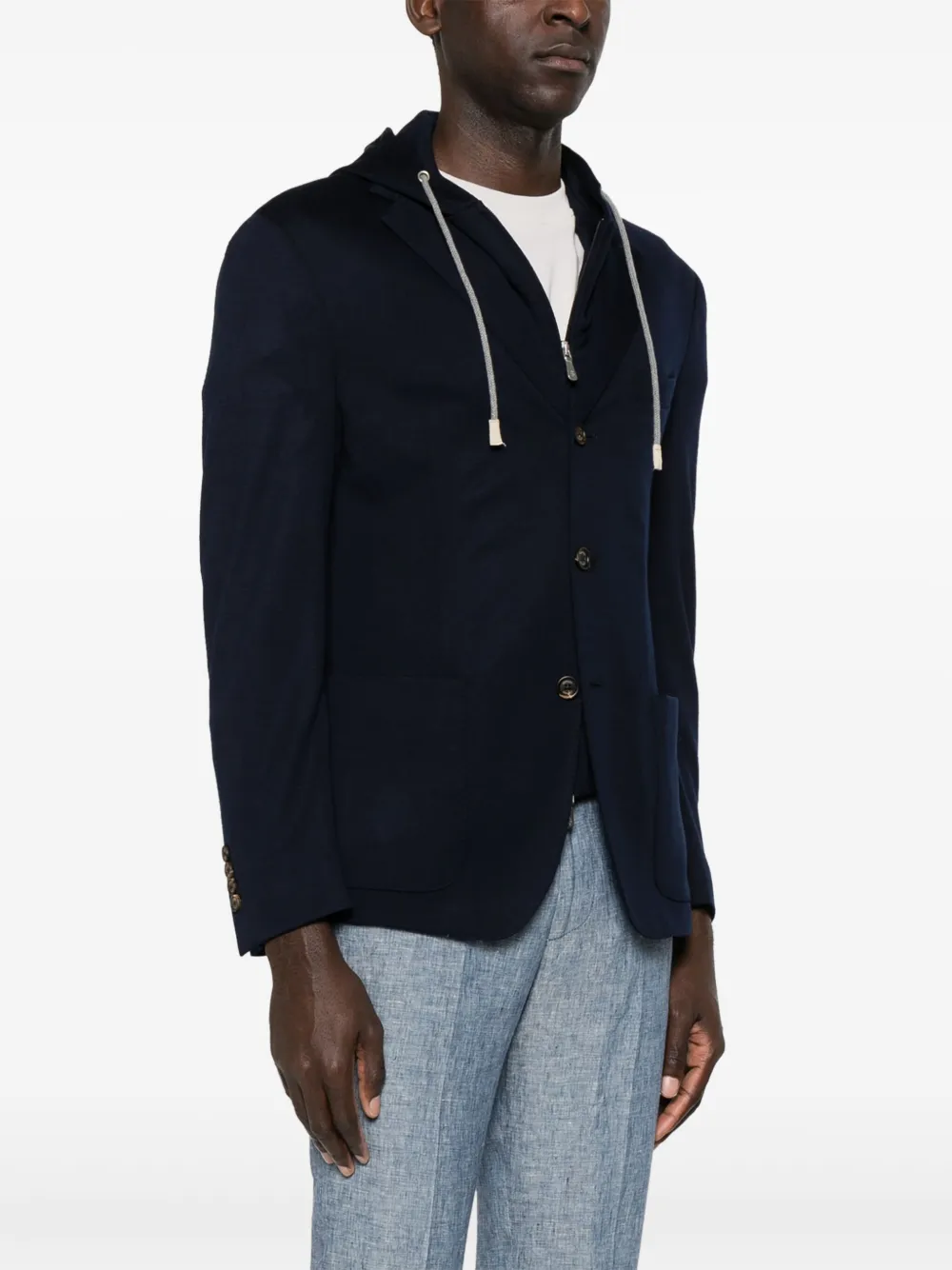 Eleventy Blazer met capuchon Blauw