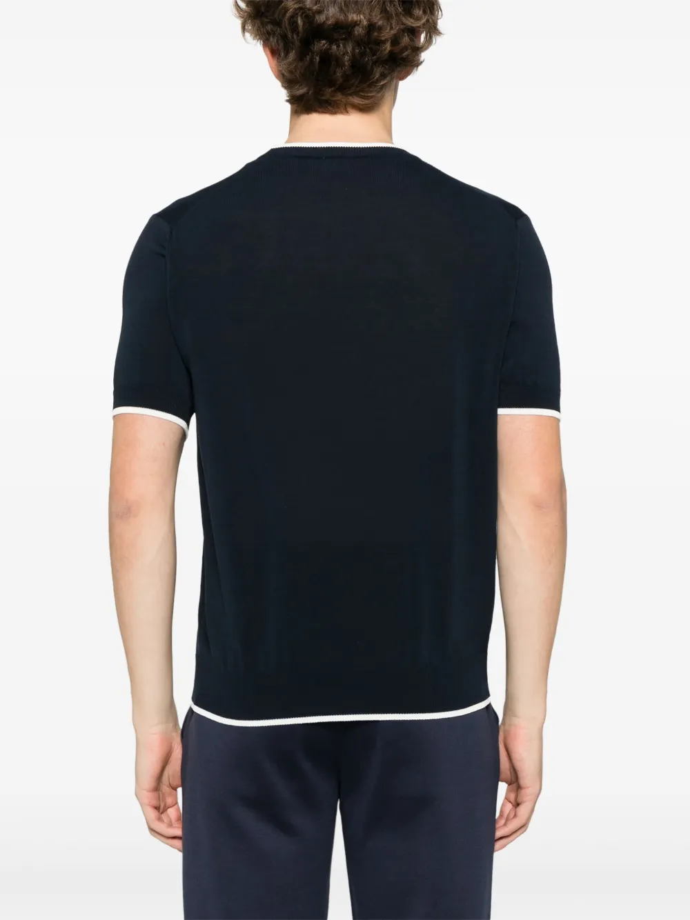 Eleventy Gebreid T-shirt Blauw
